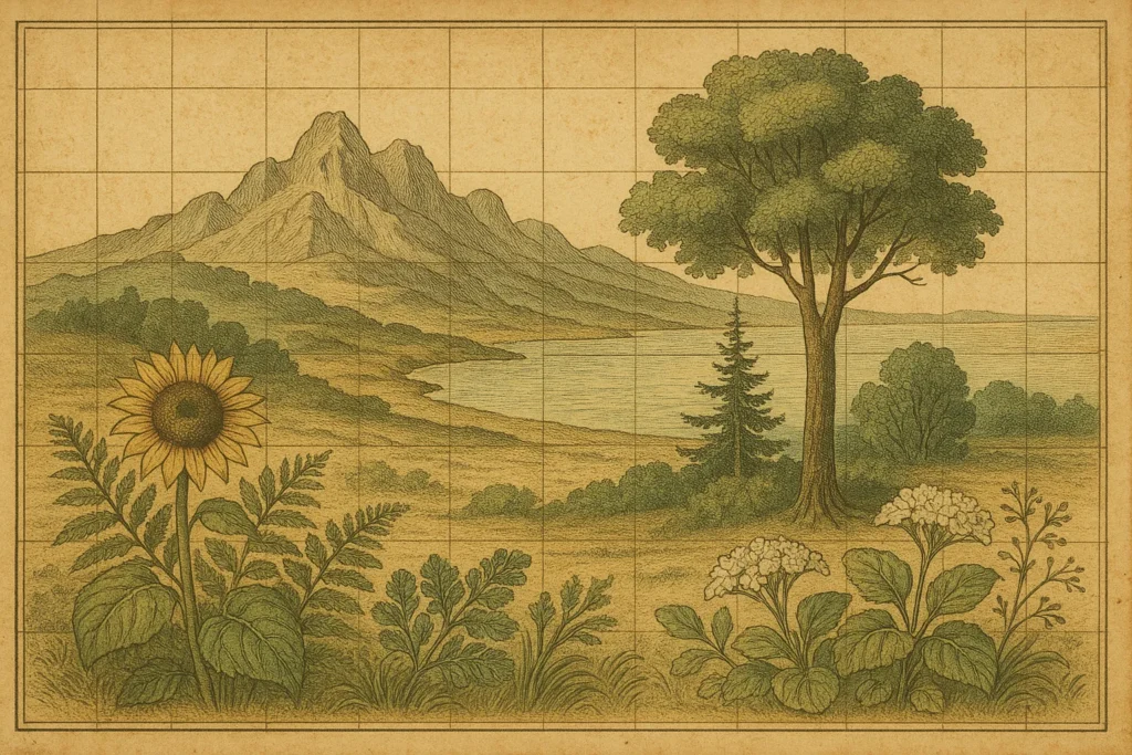 nature simile Nature like an old atlas