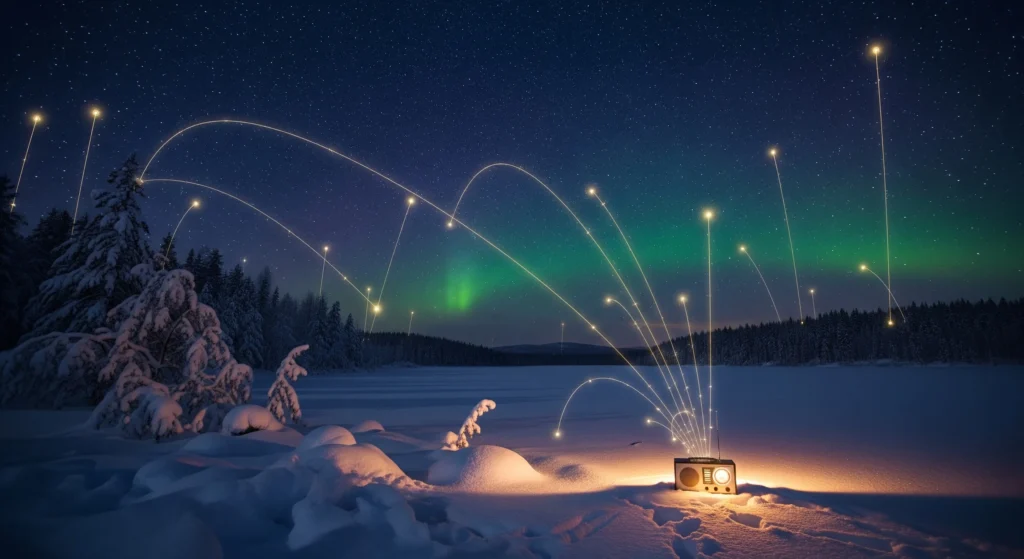 Winter like a radio of stars