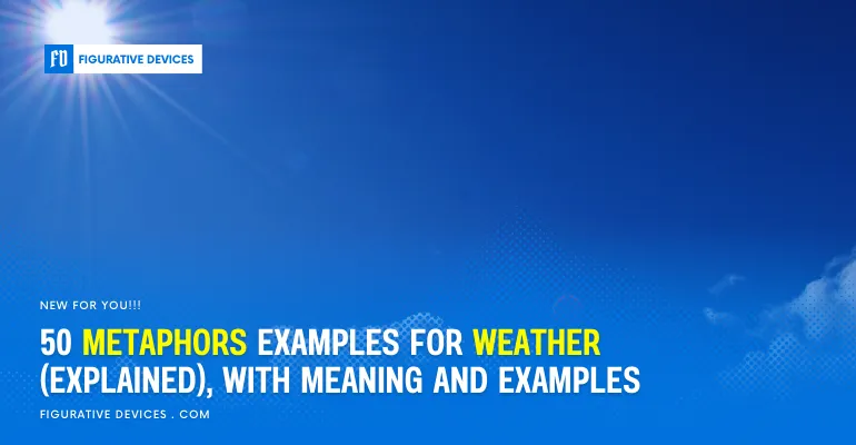 Weather metaphors, creative writing, forecasting